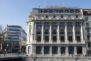 La masse sous gestion du groupe Syz (ici le siège historique à Genève) a atteint 23,1 milliards de francs en 2022.